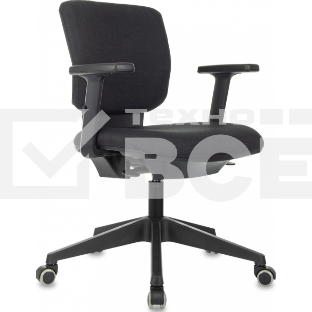 Кресло офисное Бюрократ Dali черный 38-418 крестов. пластик