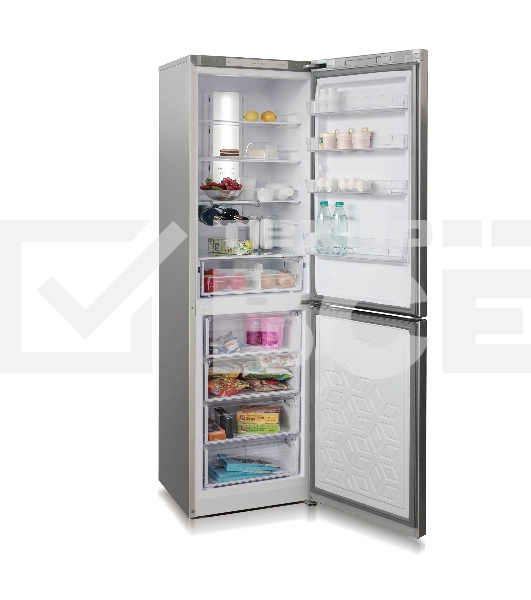 Холодильник Бирюса Б-C980NF серый металлопласт двухкамерный 240/130л морозилка снизу, No Frost