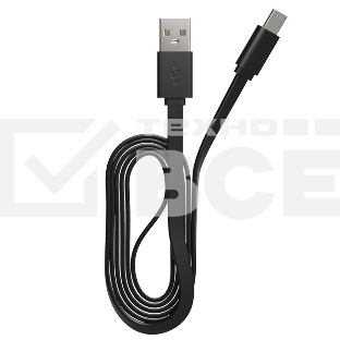 Кабель Maxvi MC-01F black USB-A - microUSB, 2A Плоский кабель, ток макс. нагрузки 2А, макс. напряжение 5V; стандарт USB 2.0; длина 1м, материал PVC, черный