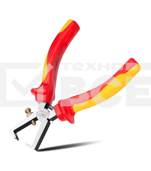 Диэлектрические клещи для снятия изоляции Deli DL515006 160мм, сталь Cr-V, сертификат VDE для работ под напряжением до 1000 В