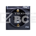 Механизм розетки 1-м СП AtlasDesign Aqua 16А IP44 с заземл. защ. шторки с прозрачной крышкой карбон SchE ATN441046, фото5