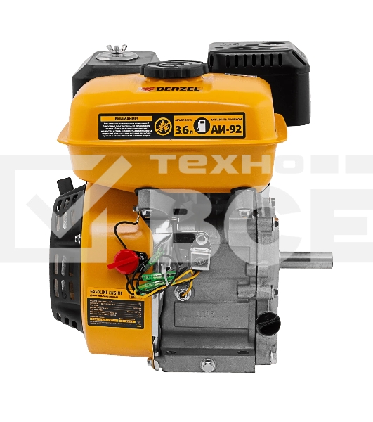 Двигатель бензиновый Denzel RX-17K, 7 л.с., 212 см3, горизонтальный вал шпонка 19 мм