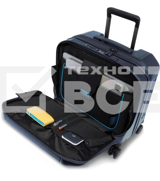 Чемодан Piquadro PQ LIGHT BV6552PQL/BLUO 40x41x23см поликарбонат синий матов.