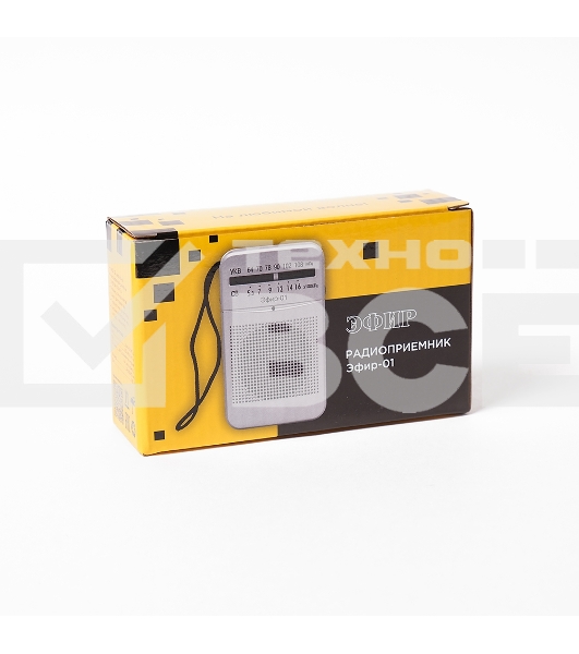 Радиоприемник ЭФИР 01 УКВ 64-108МГц, бат. 2*АА белый