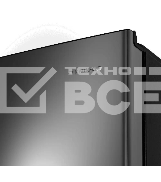 Холодильник Maunfeld MFF181NFSB черная сталь трехкамерный 320/154л морозилка снизу, Total No Frost, Side by Side