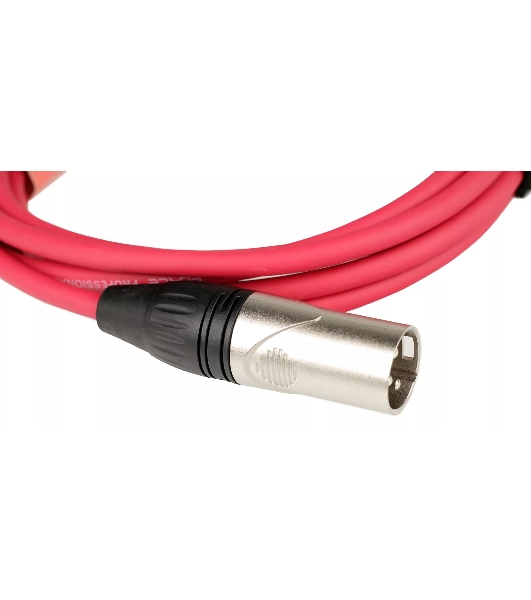 Микрофонный кабель FORCE FMC-05/3 RD XLR (F) -XLR (M), разъемы с никелевым корпусом и посеребренными контактами, 3 м, цвет красный