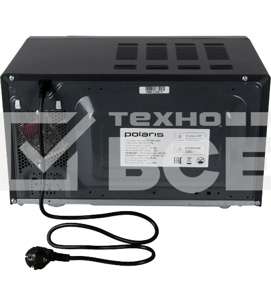 Микроволновая печь Polaris PMO 2001 RUS графитовый, 20 л, 700 Вт, переключатели - поворотный механизм