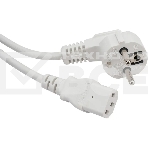 Шнур питания Lanmaster LAN-PP13/SHA-1.0-WH C13-Schuko проводник.:3x0.75мм2 1м 220В 10А белый, фото 1
