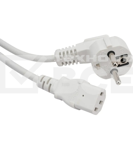 Шнур питания Lanmaster LAN-PP13/SHA-1.0-WH C13-Schuko проводник.:3x0.75мм2 1м 220В 10А белый
