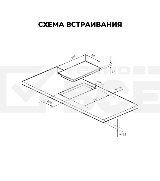 Индукционная варочная поверхность LEX EVI 320 F DS независимая, серый