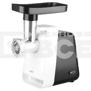 Мясорубка электрическая JVC JK-MG123 белый, 2000 Вт, 2.0 кг/мин, реверс, защита от перегрузки, насадки - 4