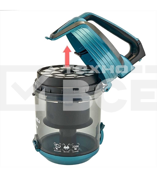 Пылесос DELTA DL-0852 черный/бирюзовый, 350/2200 Вт, уборка сухая, пылесборник контейнер, 4 л