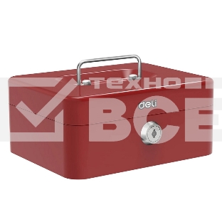 Сейф для денег Deli ET501 90х 200х 160 мм ключевой, красный