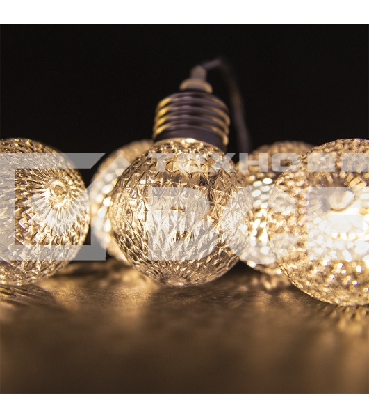 Гирлянда светод. Funray Лампы,SE-HL-1.810WW,2xАА,1.8м,10LED,10ламп,тепл.бел,прозрачный провод