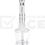 Погружной блендер KORTING KHB 0313 W, беспроводной, мощность 150 Вт, кнопочное управление, 3 насадки (блендер, измельчитель, миксер), 5 скоростей, объем чаши 500 мл, защита двигателя от перегрева/перегрузки, цвет белый, фото6