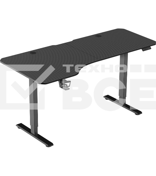 Стол игровой компьюерный Exos черн, 159x75L, высота 72-117 см