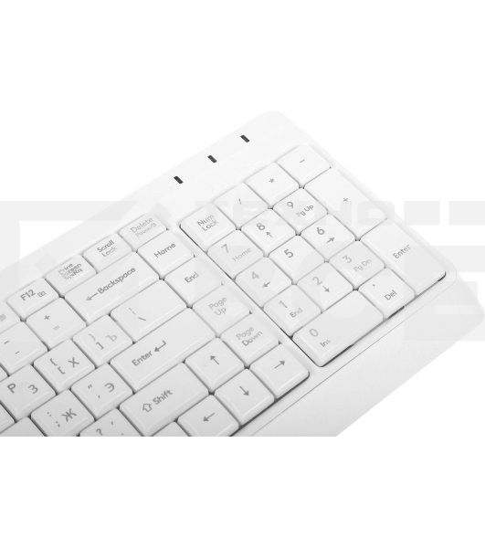 Комплект клавиатура+мышь A4Tech FStyler F1512 проводной, USB, 1200 DPI, белый