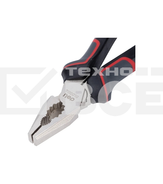 Комбинированные плоскогубцы Deli DL0004 180 мм, Cr-V, эксцентриковый шарнир, антикоррозийное покрытие, трехкомпонентная прорезиненная рукоять