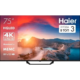 Телевизор Haier 75' DH1WVFD03RU S2 Pro черный HQLED 4K UHD 60Hz Smart TV