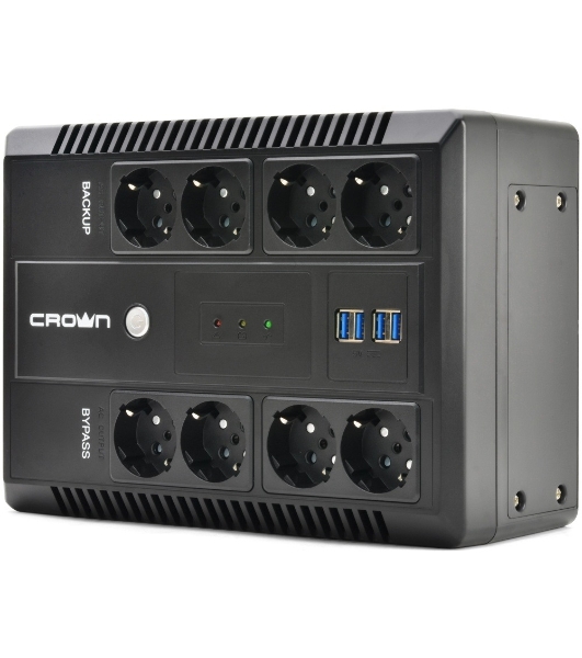 Источник бесперебойного питания CMUS-275 EURO SMART/850 ВА/480 Вт/8 х CEE 7 (евророзетка)