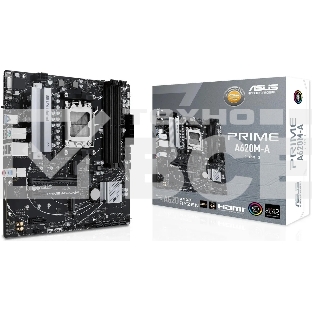 Материнская плата ASUS PRIME A620M-A-CSM, AM5, AMD A620, 2xDDR5, 4xSATA, 2xM.2, 1xPCI-E 4.0 x16, 1xHDMI, 1xDP, 1xVGA, 1x 1Gb LAN, 2xUSB-A 3.2 Gen 1, 4xUSB-A 2.0, 3x3.5 мм, 7.1, Micro-ATX