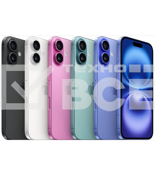 Смартфон Apple iPhone 16, 8/128Gb, розовый