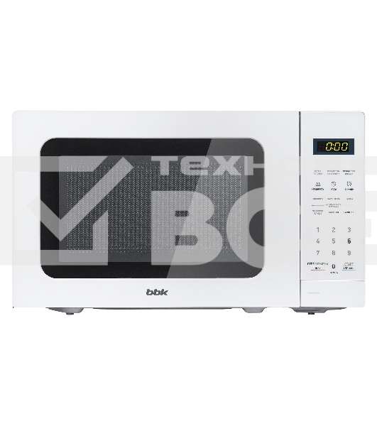 Микроволновая печь BBK 20MWS-767S/W белый, 20 л, 700 Вт, переключатели - сенсорные