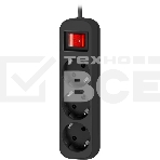 Удлинитель Defender G318 черный, 1.8 м, EURO, 3 розетки, 2200 Вт, фото2