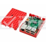 Корпус RA183 red для микрокомпьютера Raspberry Pi 3 ACD Red ABS Plastic Building Block case for Raspberry Pi 3, фото3