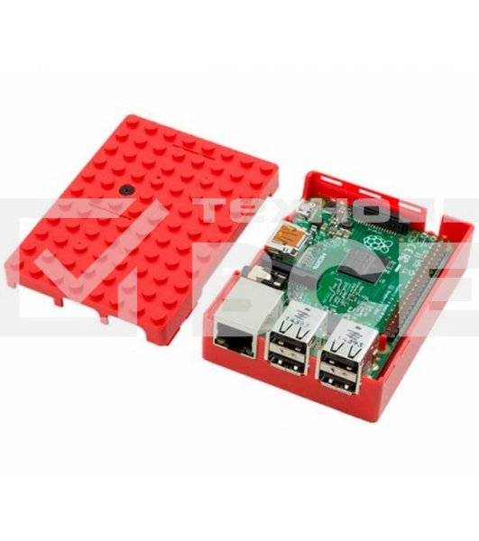 Корпус RA183 red для микрокомпьютера Raspberry Pi 3 ACD Red ABS Plastic Building Block case for Raspberry Pi 3