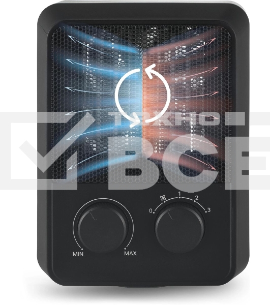 Тепловентилятор Beko Winter Range RHP 5320 B черный, 2000 Вт, 15 м2, термостат