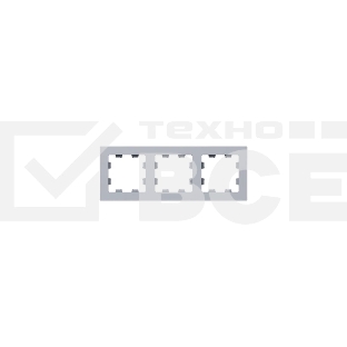 Рамка 3 - местная EKF Эпика UP1-FPA-03, алюминий, пластик