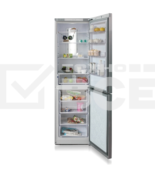 Холодильник Бирюса Б-C980NF серый металлопласт двухкамерный 240/130л морозилка снизу, No Frost