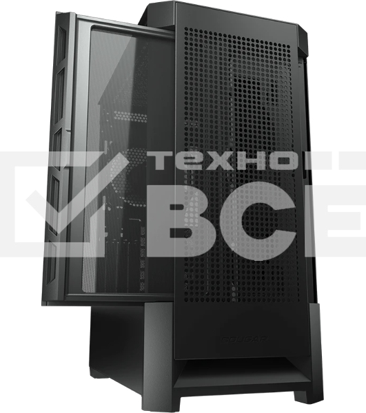 Компьютерный корпус Cougar Airface, 1x120мм Fan, без БП, черный, ATX