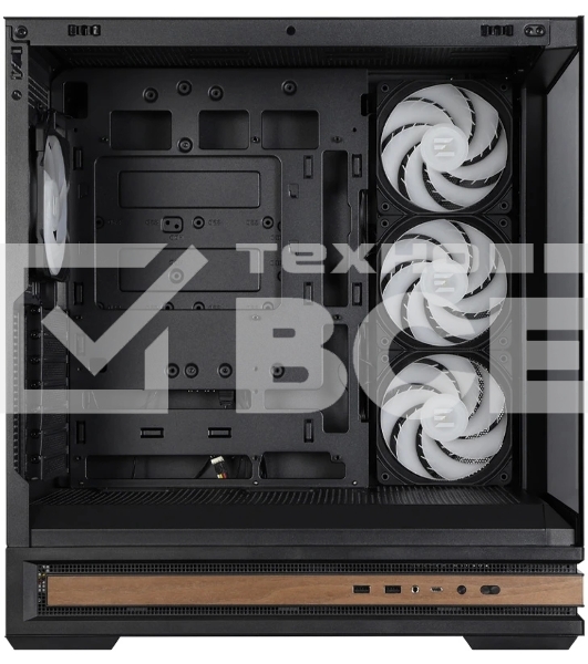 Компьютерный корпус ZALMAN P40 NAMU, ATX, черный, WINDOW, WOODEN ELEMENTS, 2xCombo(2.5” or 3.5”), 1xUSB TYPE-C, 2xUSB 3.0, SIDE 3x120мм ARGb, REAR 1x120мм ARGb