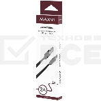 Кабель Maxvi MC-01F black USB-A - microUSB, 2A Плоский кабель, ток макс. нагрузки 2А, макс. напряжение 5V; стандарт USB 2.0; длина 1м, материал PVC, черный, фото2