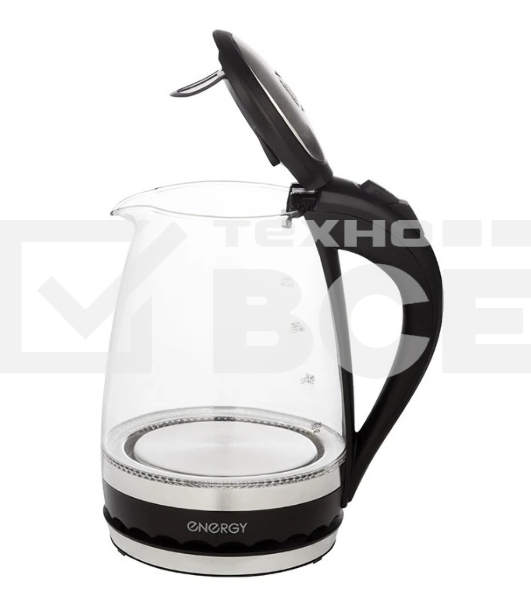 Чайник Energy E-279 1.5 л,стекло,черный