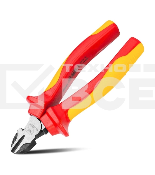 Диэлектрические диагональные бокорезы Deli DL512206 160мм, сталь Cr-V, сертификат VDE для работ под напряжением до 1000 В