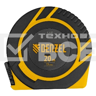 Рулетка геодезическая Denzel 20 м х 15 мм, закрытый корпус, фиберглассовая лента