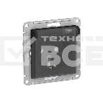 Механизм розетки 1-м СП AtlasDesign Aqua 16А IP44 с заземл. защ. шторки с прозрачной крышкой карбон SchE ATN441046, фото 1