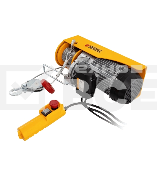 Тельфер электрический Denzel TF-1200, 1.2 т, 1800 Вт, высота 12 м, 8 м/мин