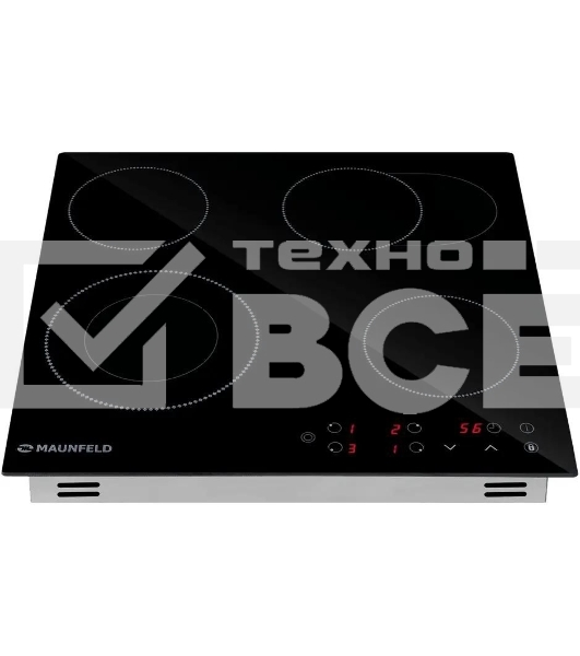 Электрическая варочная панель Maunfeld EVCE594SMDPBK, конфорок: 4 шт., стеклокерамика, независимая, черный