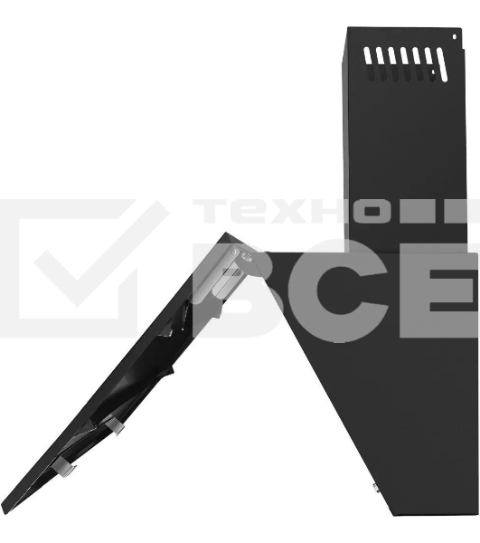 Вытяжка каминная Maunfeld Bridge 60 нержавеющая сталь/черное стекло, 60 см, 850 куб. м/ч, 51 дБ