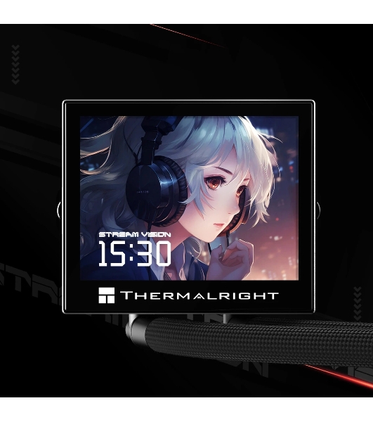 Система водяного охлаждения Thermalright Stream Vision 360 Soc-AM5/AM4/1200/1700/1851 черный 4-pin 28.1dB Al LCD Ret (S-VISION-360-BL)