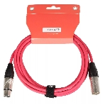 Микрофонный кабель FORCE FMC-05/3 RD XLR (F) -XLR (M), разъемы с никелевым корпусом и посеребренными контактами, 3 м, цвет красный, фото 1