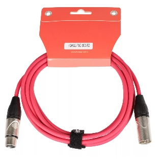 Микрофонный кабель FORCE FMC-05/3 RD XLR (F) -XLR (M), разъемы с никелевым корпусом и посеребренными контактами, 3 м, цвет красный