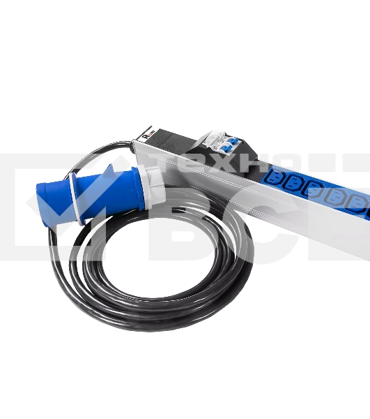 Блок силовых розеток Rem Rem-32, IEC 60320 С13 х 36, IEC 60320 С19 х 6, вход IEC 309, шнур 3 м, 1 863мм, однофазный 32А, автомат + индикатор, серый, 2