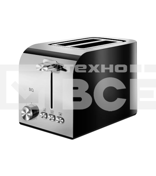 Тостер BQ T2000 Steel-Black, Мощность 850 Вт, 7 степеней поджаривания