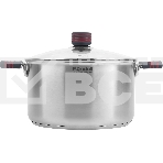 Кастрюля Rondell Stripes RDS-1281 5.8л. d=24см (с крышкой) стальной, фото 1