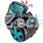 Пылесос DELTA DL-0852 черный/бирюзовый, 350/2200 Вт, уборка сухая, пылесборник контейнер, 4 л, фото8